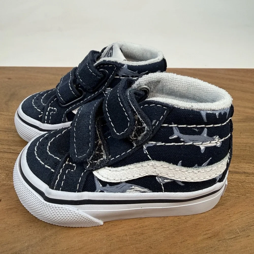 New Infant Baby Little Kids Vans Old Skool Sk8-Mid Reissue Sneakers Shoes‎ Sz 2